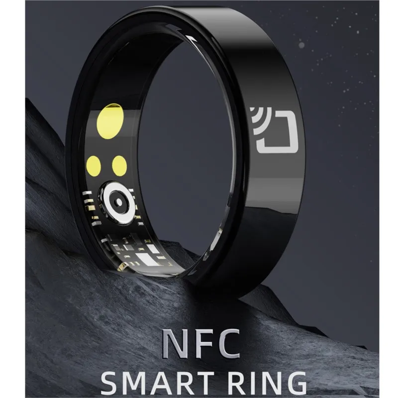 

New Smart Ring R20 NFC Blood Pressure Heart Rate Fitness Tracker IP68 Waterproof Camera Control Finger Rings for Men Women