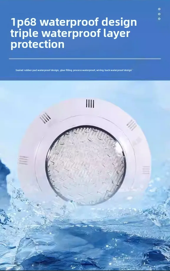 Zwembad RGB LED Zwembadverlichting IP68 Waterdicht AC12V 2500lm 45W RGB LED Zwembadverlichting met afstandsbediening