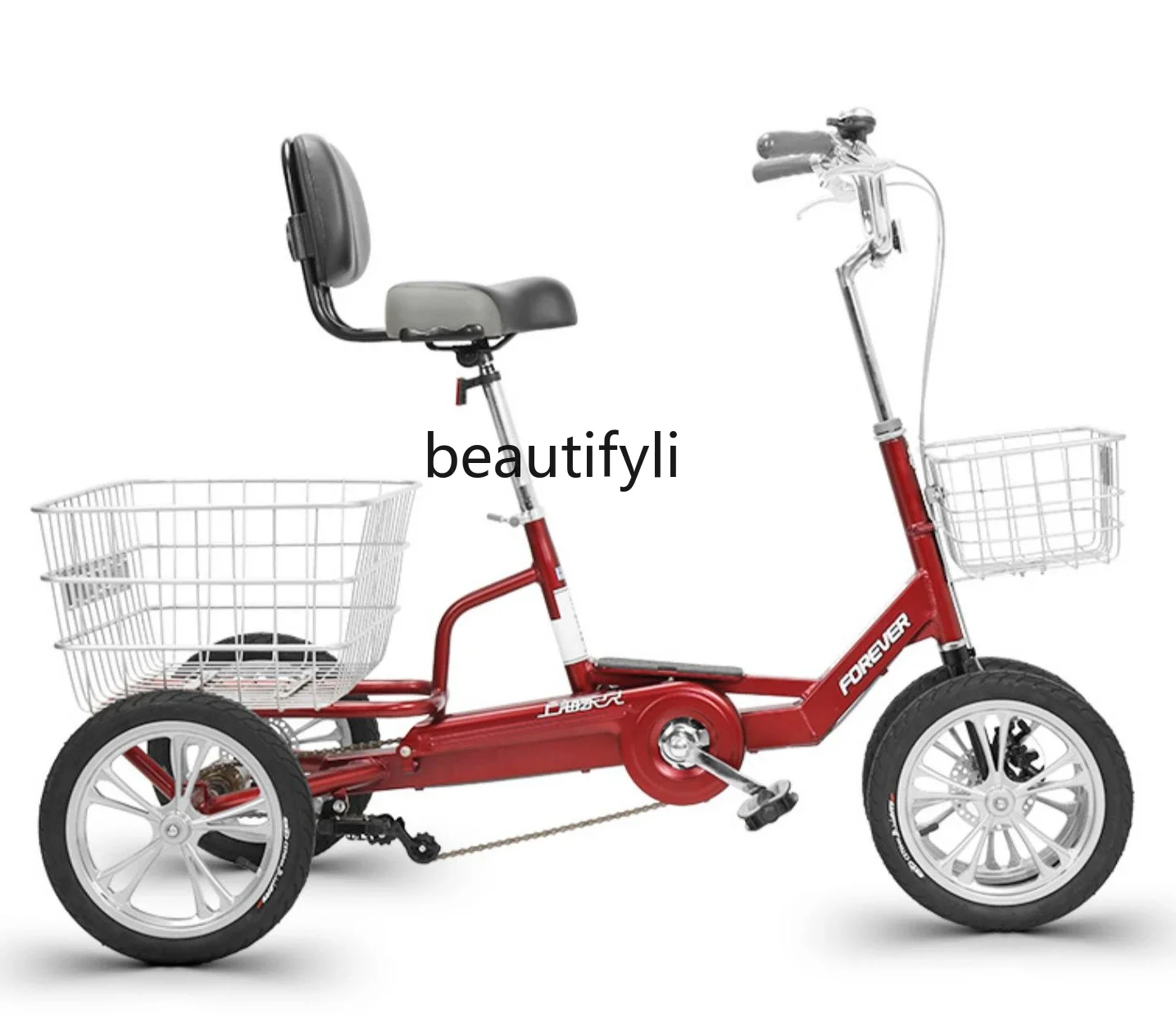 

Tricycle Elderly Pedal Scooter Small Human Bicycle Adult Cargo Bicycle