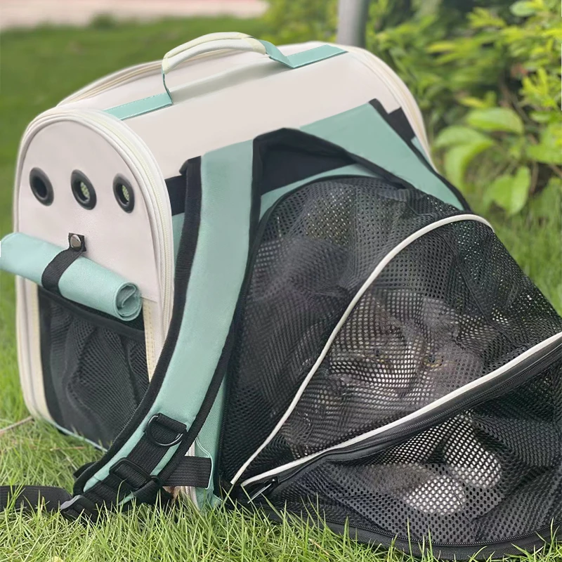 

Large Space Cat Basket Comfortable And Breathable Pet Backpacks Extended Design Shoulder Bag Versatile Scene Transport Cage