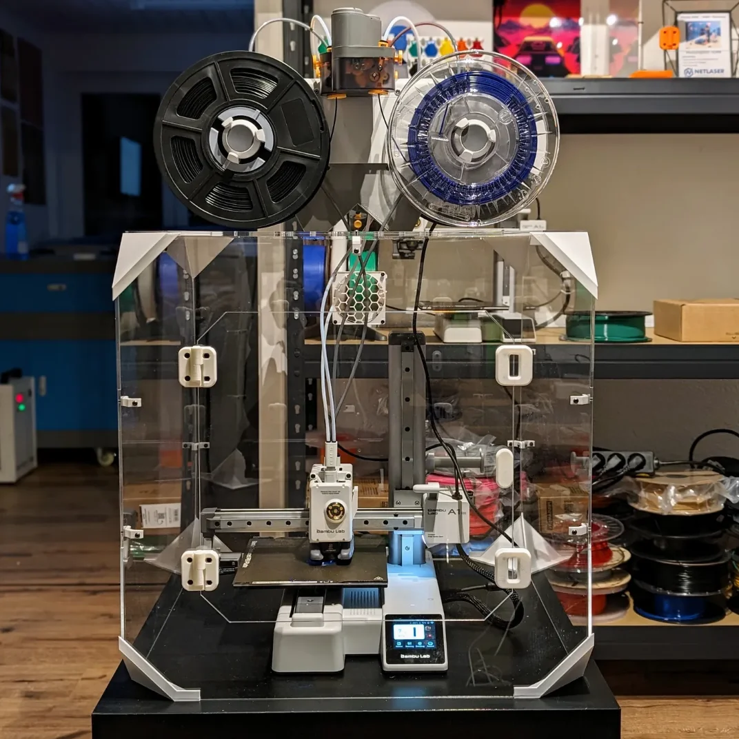 

Blurolls Bambu Lab A1 Mini Upgrade PC Enclosure Thermal Insulated, Noise Reducing & Dustproof PC Cover