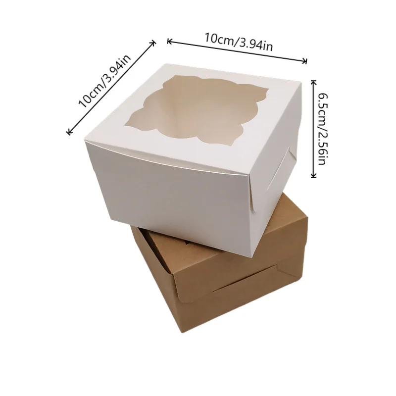 12/24 Stück Kraftpapier-Geschenkboxen, Hochzeitsgeschenk, Süßigkeiten, Kekse, Brot, Papierboxen für Thanksgiving, Weihnachten, Geburtstag, Partyzubehör – Detail 2