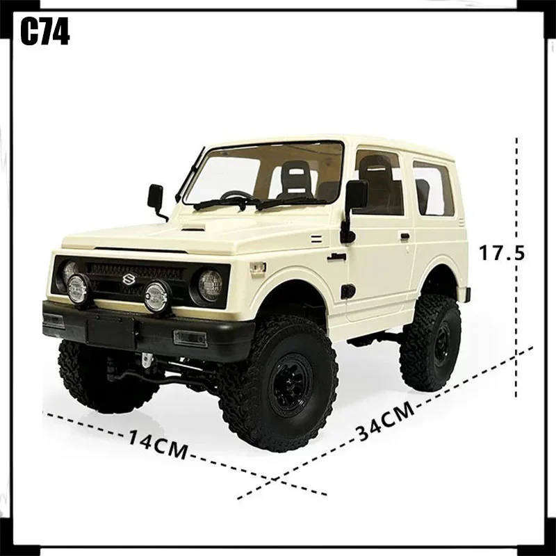 Rc Car 1/10 Wpl C74 Remote Control Car 2.4g Full-scale Jimny 4wd Climbing Track Remote Control Car Children's Remote Control Toy