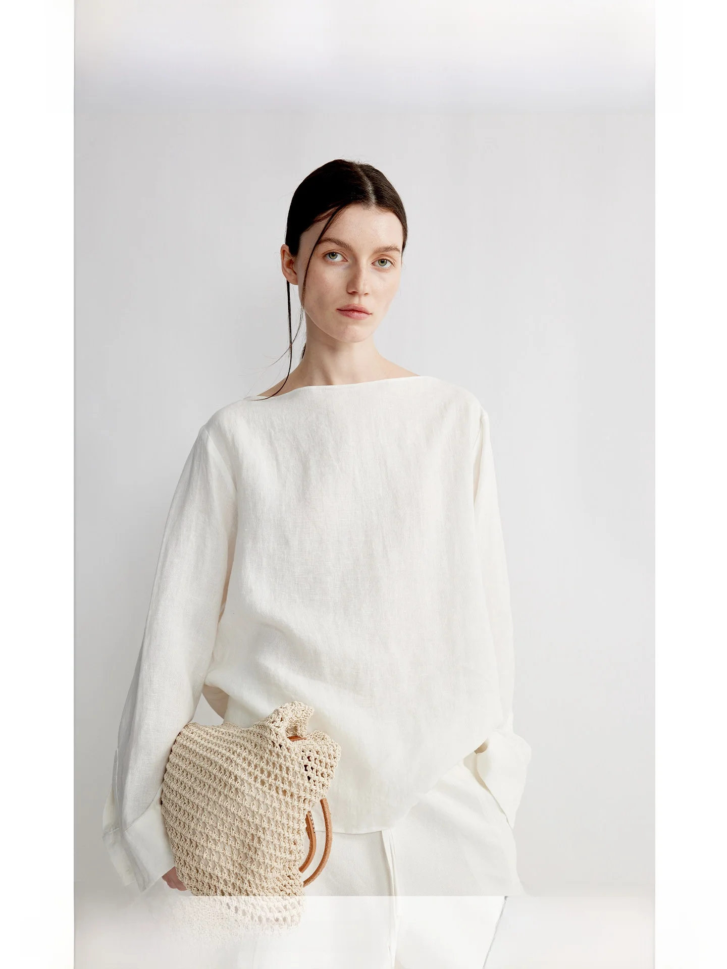 

Pure Haax Classic Collar Women's irt Versatile Sli Early Autumn undeal X APC STUDIOS Commute Sle Slim Fit Long S...