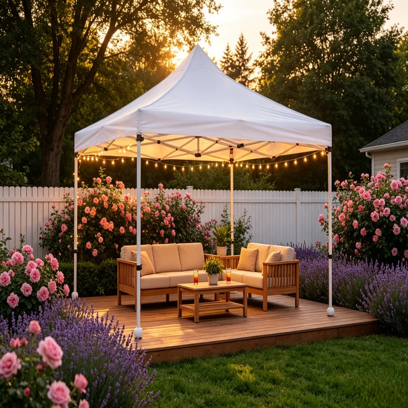 White Canopy Sidewall Surrounding Cloth, Waterproof Sunshade Awning Cover for Tent Gazebo Stall Outdoor Shelter No Frame