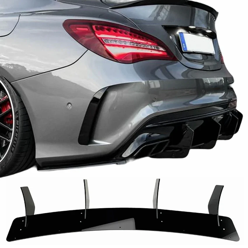 

Car Rear Bumper Lower Diffuser Lip Body Kit for Mercedes Benz CLA 2016-2019 C117 CLA220 CLA250 Sport CLA45 Sedan Blade Tail Lip