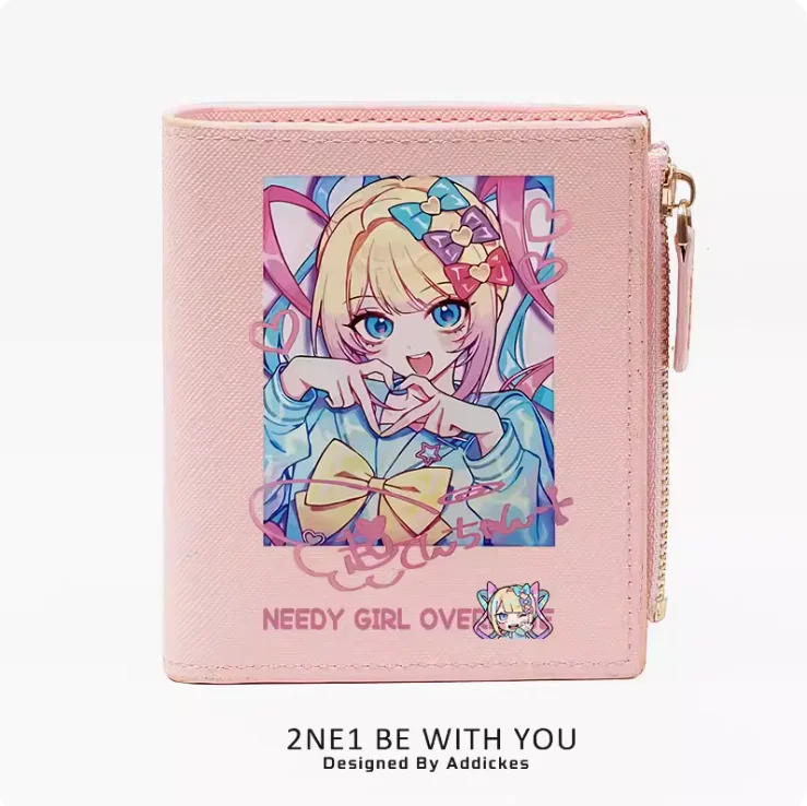 Portefeuille à fermeture éclair Anime Needy Giatv Overdose pour enfants, porte-monnaie multi-cartes, sac, cadeau, mode