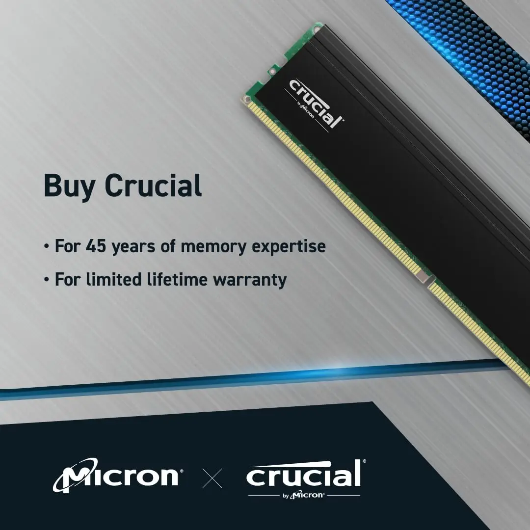 Crucial Pro RAM 3200 MHz DDR4 DRAM 32GB Kit (2x16GB) 64GB (2x32GB) Memoria para juegos de escritorio 16G 32G RAM sin búfer DIMM Original