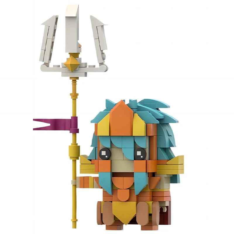 MOC-décennie s de construction Brickheadz de Saint-Seiyaed, anime japonais classique, assemblage de briques Rick Constellation, jouet cadeau de vacances