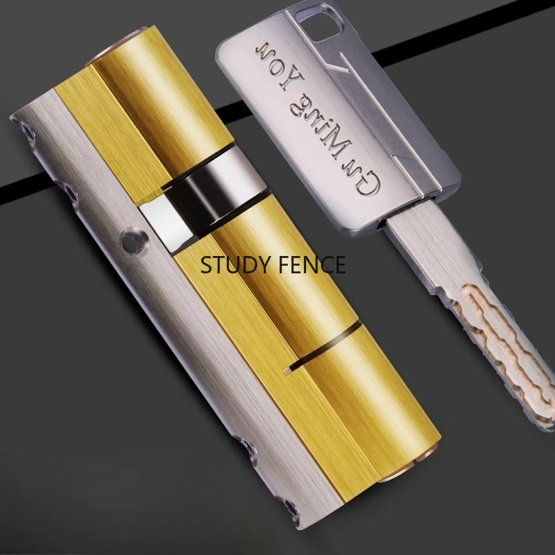 1PC Metal Lock Core, with Keys, Old Style Wooden Door Lock Core, Anti Theft Door Lock Core, Household Hardware Accessories