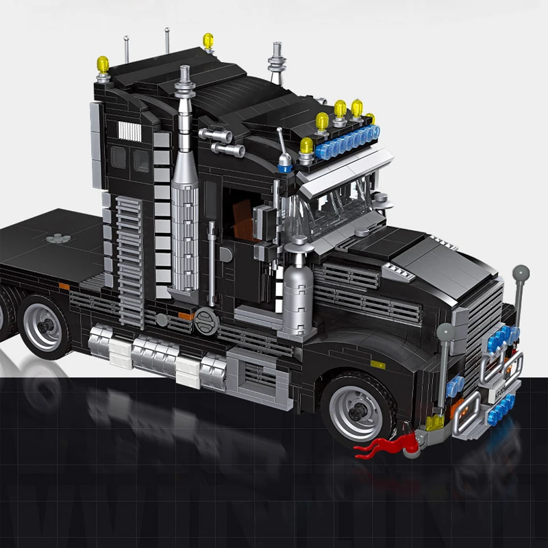 Em estoque 92005 moc técnico preto caminhão pesado blocos de construção modelo veículo tijolos montagem brinquedos para meninos presente natal conjunto