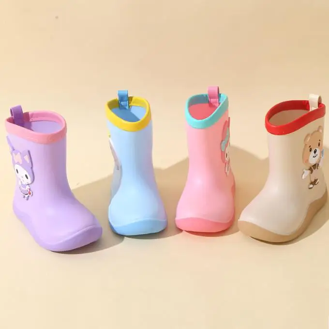 Kids Rain Boots 3D Stereo Cartoon Kids Rain Shoes Waterproof Non-slip Toddler Water Shoes for Boys Girls