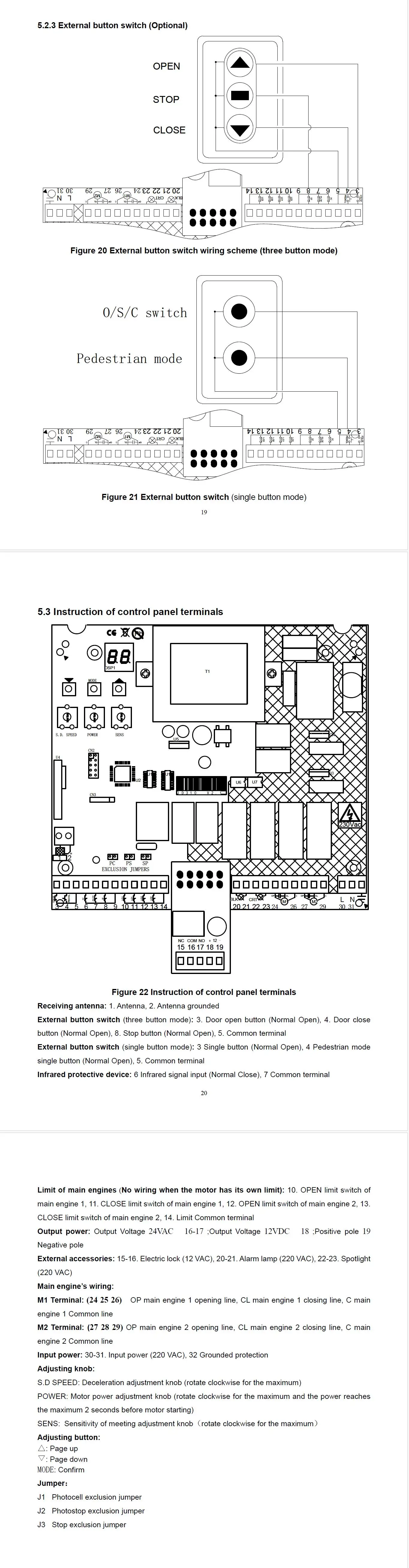 Works with Tuya WIFI 110V 230V Swing Gate Openers Circuit MAIN Board Universal Swing Gate Motor Mother Electronic Control Board