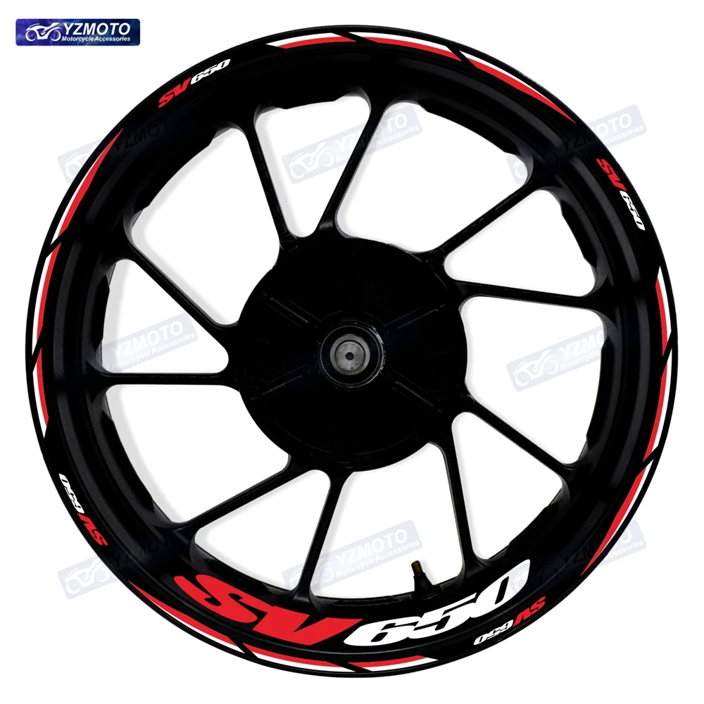

Для SV650 SV 650 аксессуары для мотоциклов гоночный 17-дюймовый передний и задний ступица колеса водостойкая наклейка светоотражающий обод наклейки