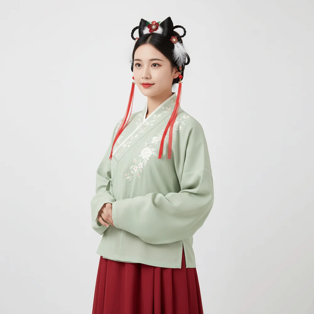 

Flower Children Wig Headband Red Chinese Style Hanfu Headwear Tassel Tang Suit Hair Hoop New Year Hair Accessories Children