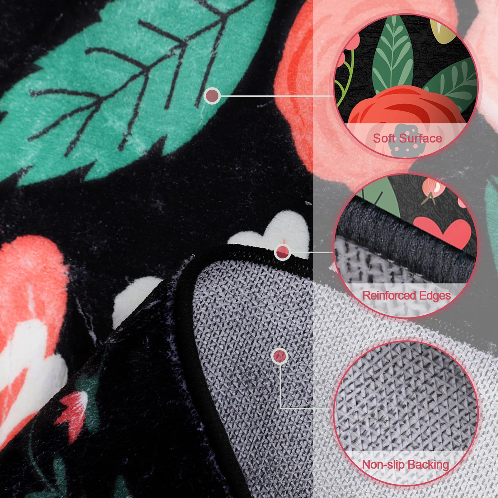 Alfombra de área de 8' X 10', alfombra lavable bohemia, alfombra suave antideslizante, alfombra interior de pila baja para dormitorio, oficina, comedor