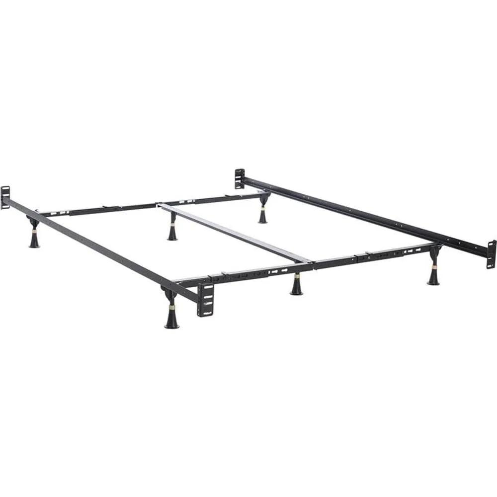 

Bed Frame with Headboard/Footboard Attachment/6 Legs and Adjustable Glides, Queen/Eastern King