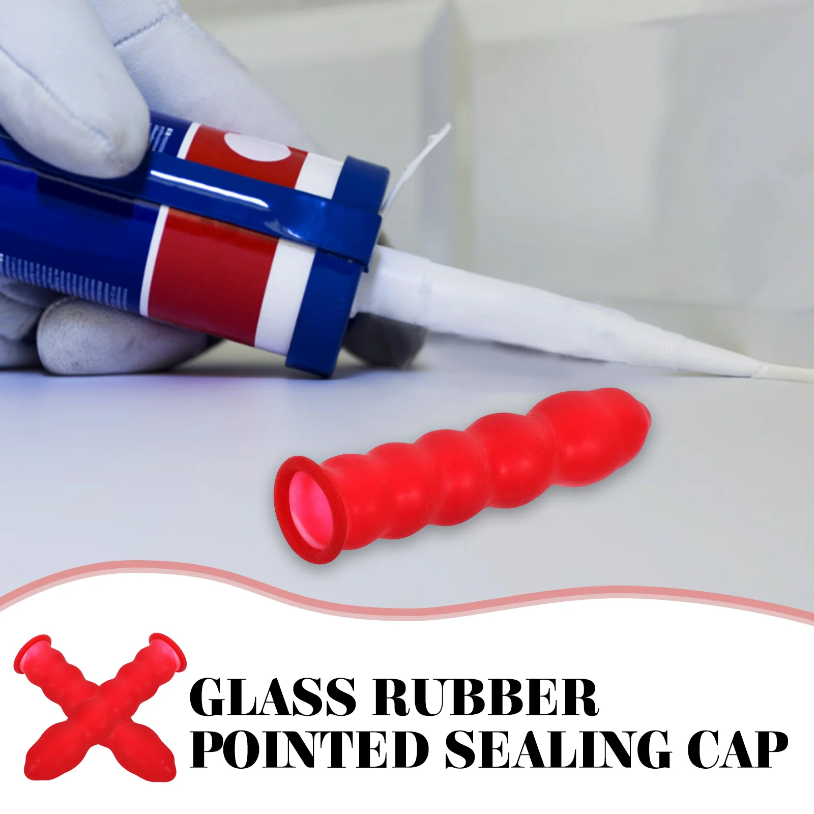 

40pcs Glass Adhesive Nozzle Protector Durable Reusable Caulk Tube Cap Saver Sealing Emulsion Saving Long Lasting