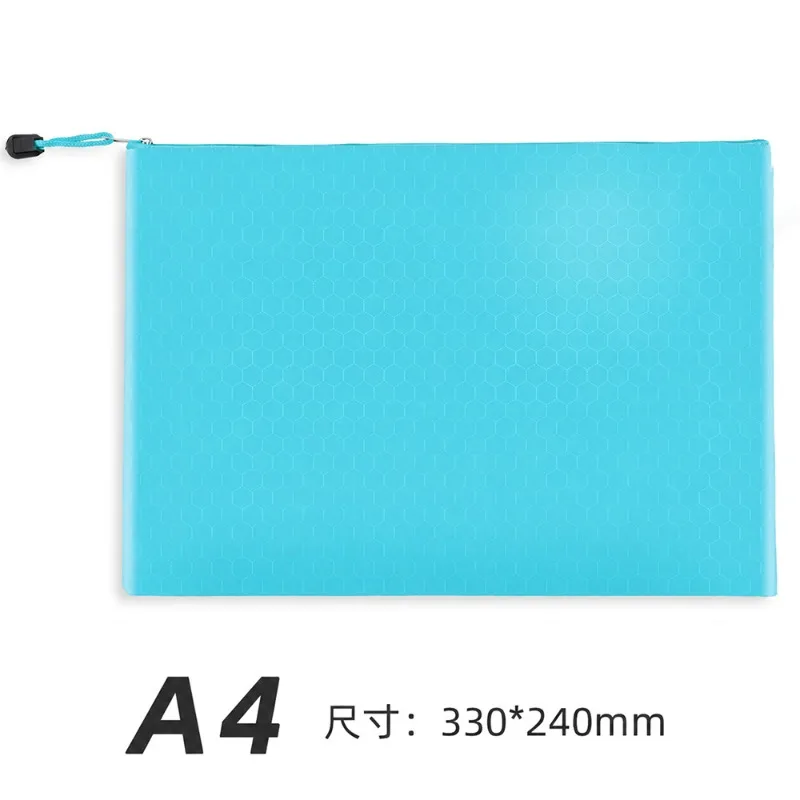 Custom Logo 5pc A4 Pencil Bag Zipper Pouch Puzzle Bag Waterproof Zip File Folders Pencil Case Storage Bags Office Supplies