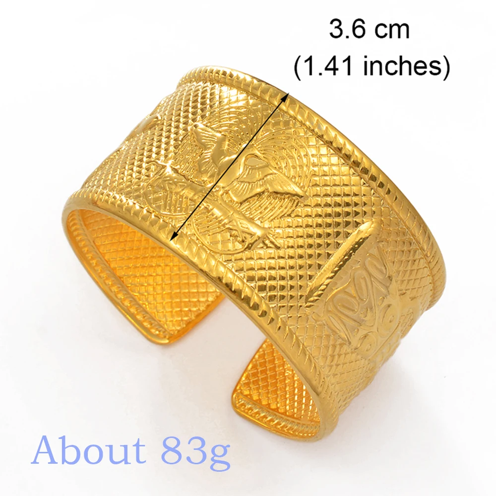 Anniyo Weight About 83g Gold Plated Bracelet Papua New Guinea Cuff Bangles for Women Men Jewelry PNG  #097206