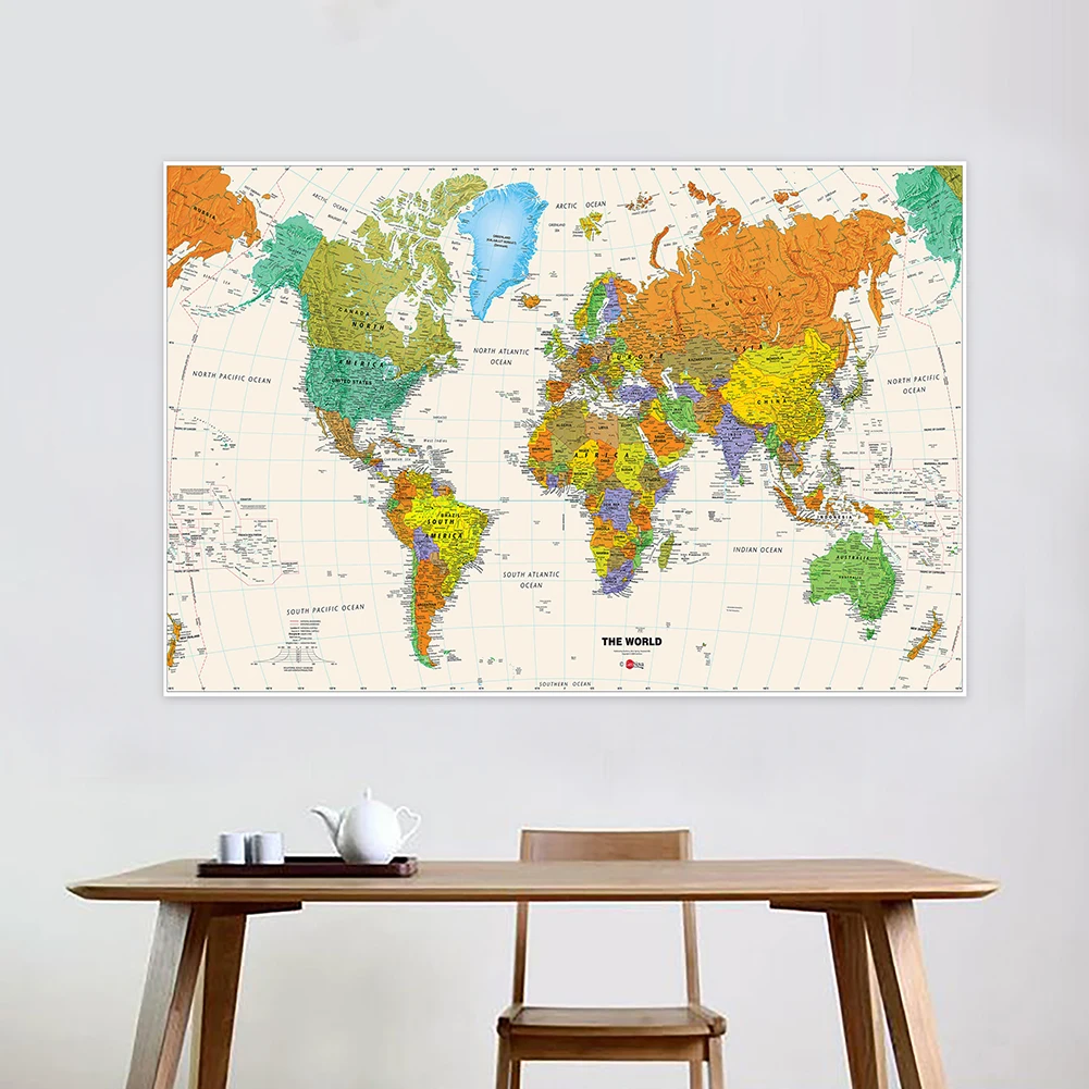 Imagem -04 - Unframe o Mapa do Mundo Impermeável Mapa Dobrável Bandeira Nacional Viagens e Viagem 150x225cm