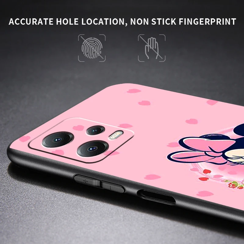 Disney Fashion Mickey Minnie For Xiaomi Redmi Note 13 12R 12 12S Turbo 11 11T 11S 10 10S Pro Plus 5G Black Funda Phone Case