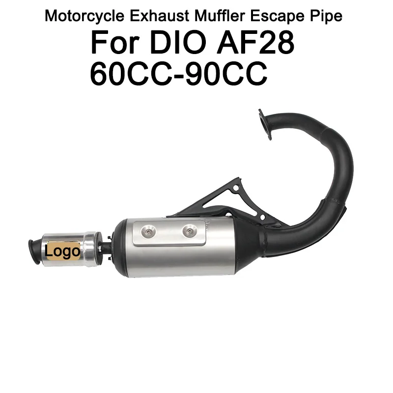 FOR DIO AF28 Exhaust Pipe DIO50 RRGS JISO 90cc racing scooter exhaust system for Honda DIO AF18 AF25 AF28 Racing muffler Pipe