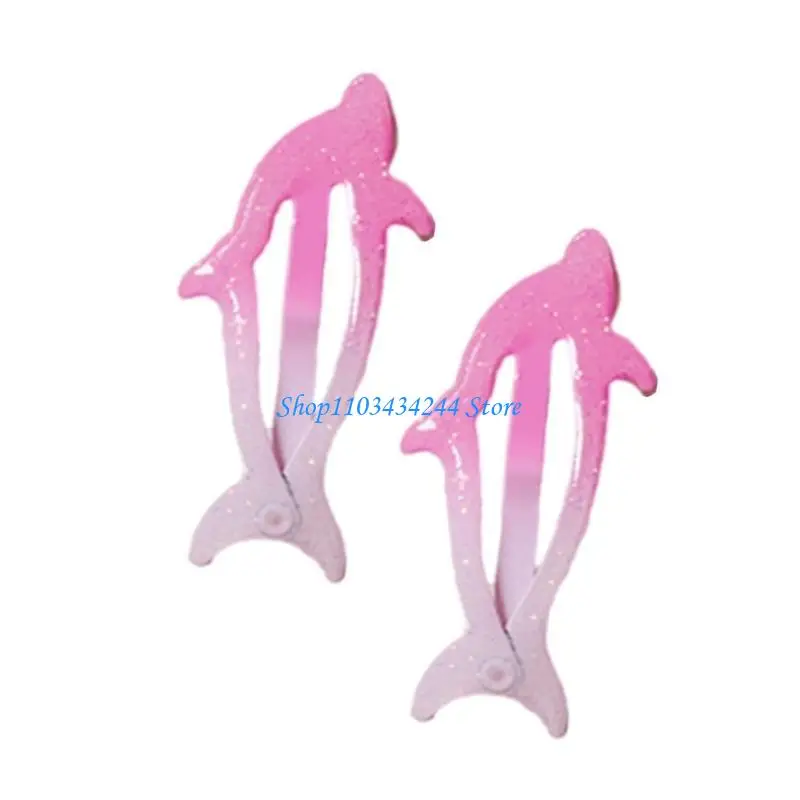 1 زوج المشابك أغطية الرأس غطاء الرأس لطيف دولفين دبوس الشعر الجانب مقاطع الشعر Hairgrip مقاطع للأطفال إكسسوارات الشعر