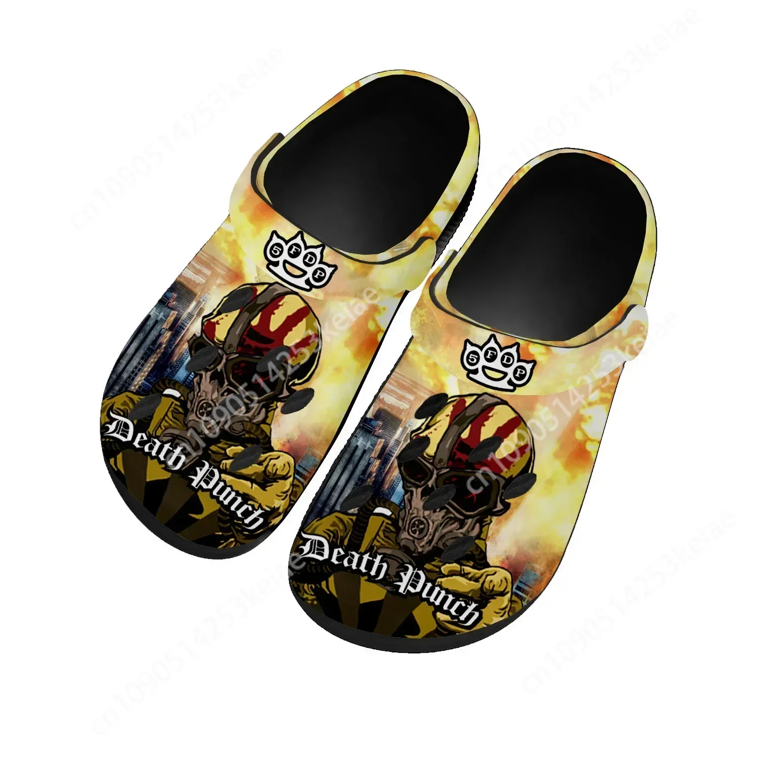 Five Finger Death Punch Pop Home Clogs Custom Water Shoes Mens Womens Teenager Shoe Garden Clog Breathable Beach Hole Slippers