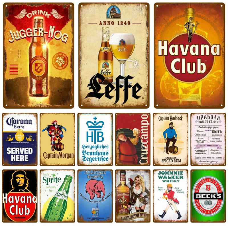 Bier Zinn Zeichen Retro Wand Plaque Kunst Club Pub Bar Poster Home Decor Metall Zeichen Wand Dekorationen Vintage Cafe Wandbild Platte Marke