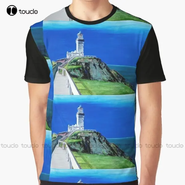 Light House - Cape Byron - Byron Bay Graphic T-Shirt Birthday Shirt Digital Printing Tee Shirts Christmas Gift New Popular