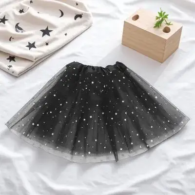 

Tutu Glitter Ballet Tulle Skirt Black Girls Lightweight Supple Material Delicate Stitching Ideal for Parties Costumes Gifts
