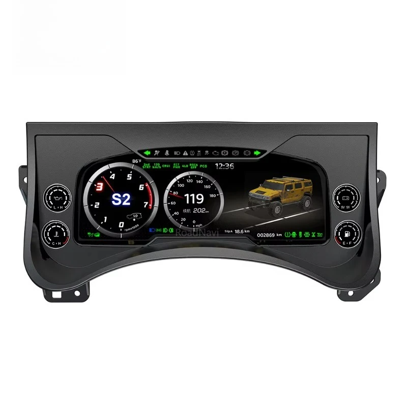 

RoadNavi Car Auto Speedometer for Hummer H2 2003-2009 LCD Digital Cluster Car Virtual Cockpit Dashboard