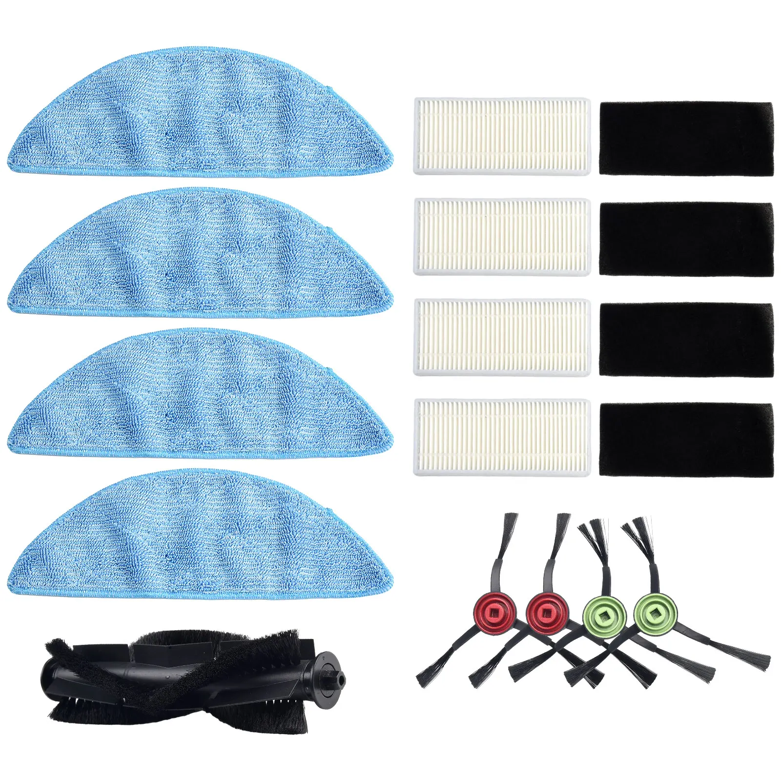 

1 Set Side Brushes + Filter + Cloth Mop + Roller Kits For Conga Eternal Max Ultimat Vital Vacuum Cleaner