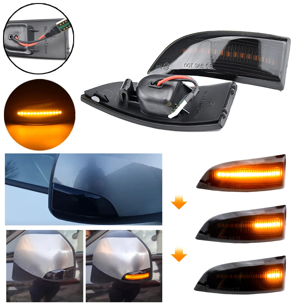 Dynamic Turn Signal Light LED Side Mirror Sequential Indicator Blinker For Renault Megane MK3 Scenic Fluence Latitude Laguna