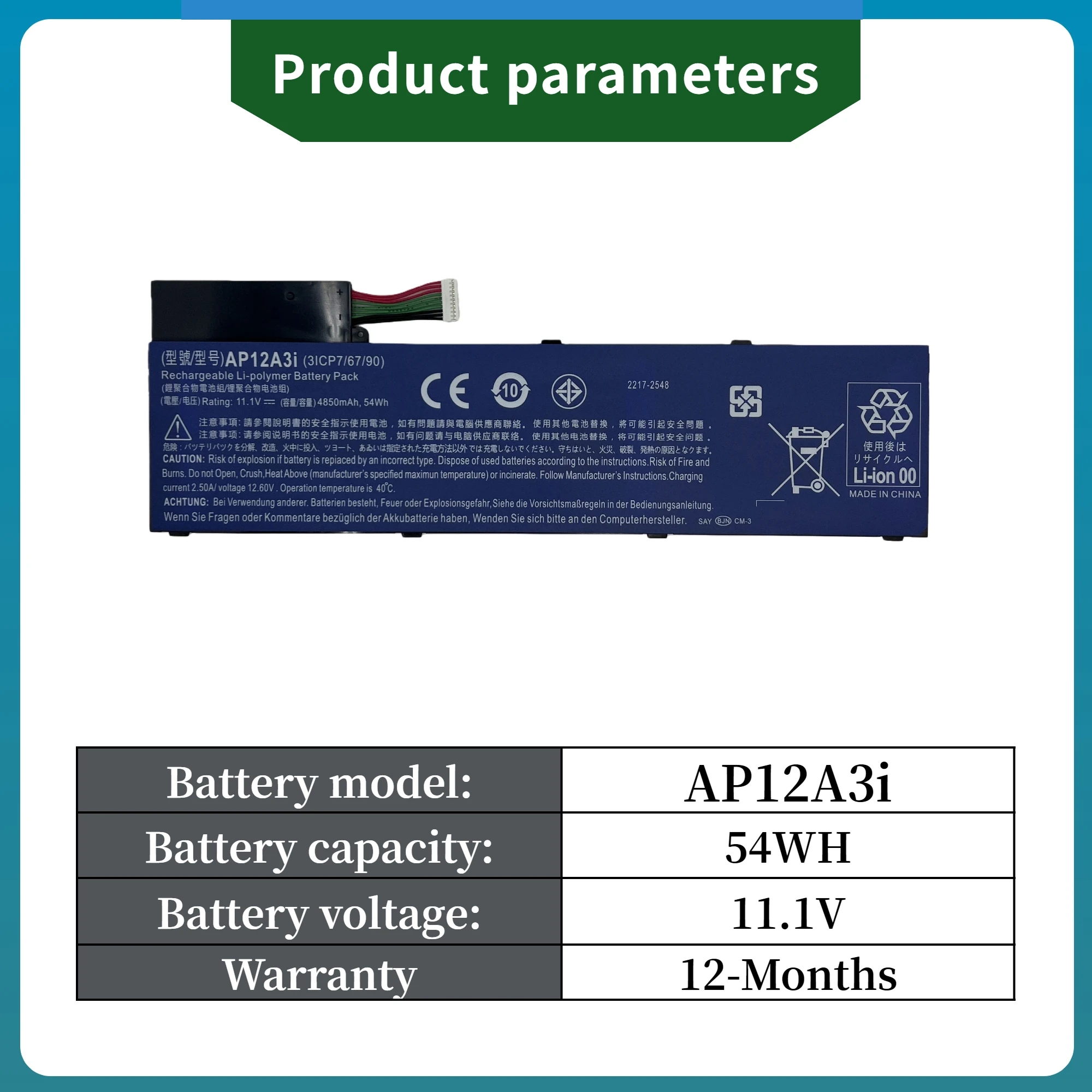 Factory Direct! AP12A3i AP12A4i Laptop Battery For Acer Aspire Timeline Ultra M5 Series M3 Series P645 Battery