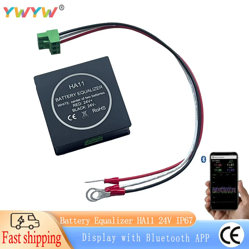 The new HA11 Battery Charging Equalizer With Bluetooth-Enabled Cell Phone Display Can Be Used For 24V Lead-Acid/Lithium