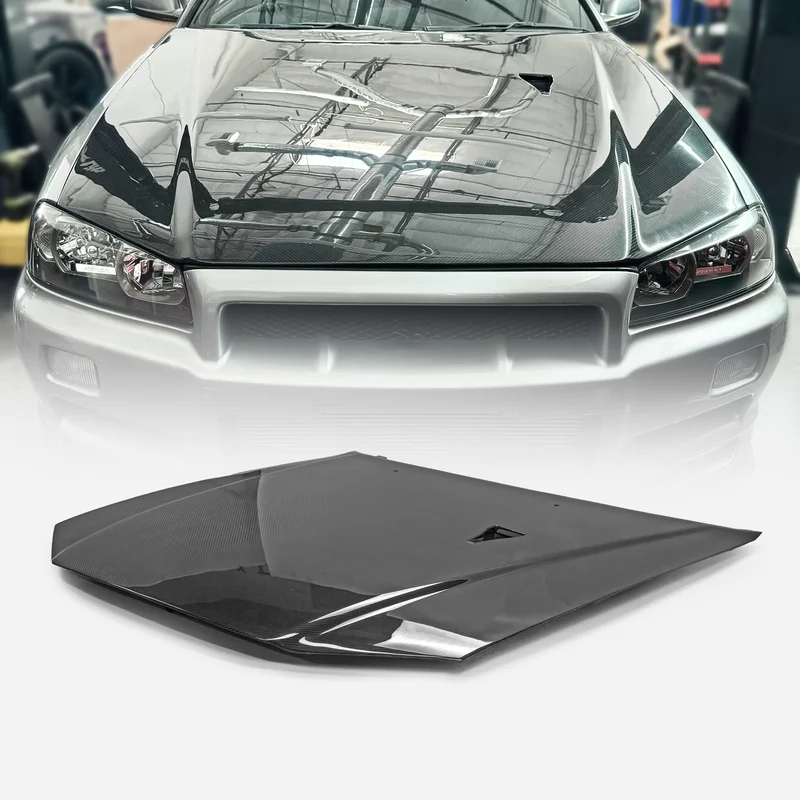 

Передний капот типа Nissan R34 GTR EPA ZT | R34 GTR Внешний передний компонент для стайлинга кузова