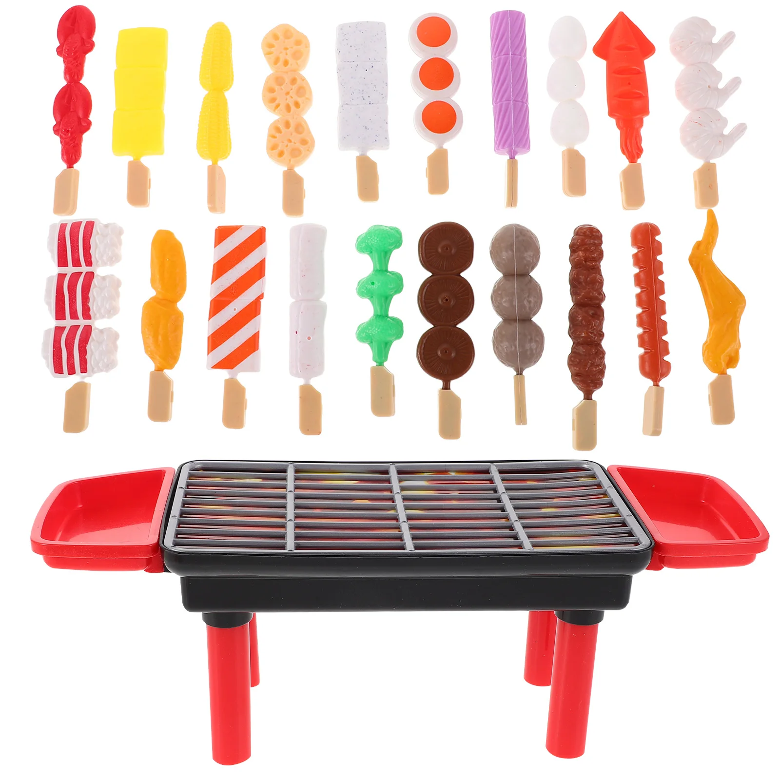 

20 Pcs BBQ Toys Realistic Play Food Kitchen Appliances Pretend Play Toddler Toy Set Kids Outdoor Indoor Games Plastic Utensils
