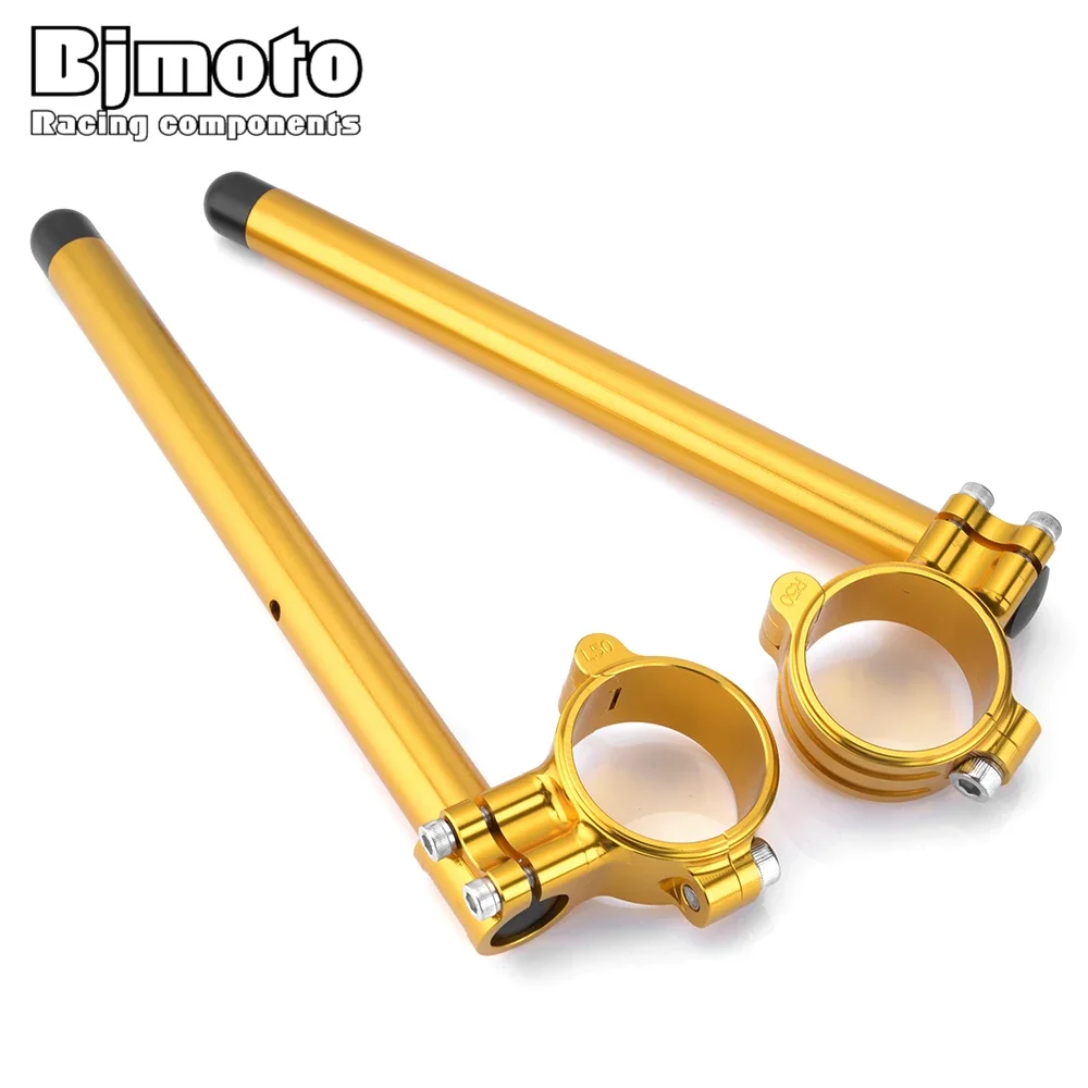 7/8'' Motorcycle Handlebar 35mm Clip On Ons Fork Handlebars Adjustable Handle Bar Cafe Racer For Yamaha Honda