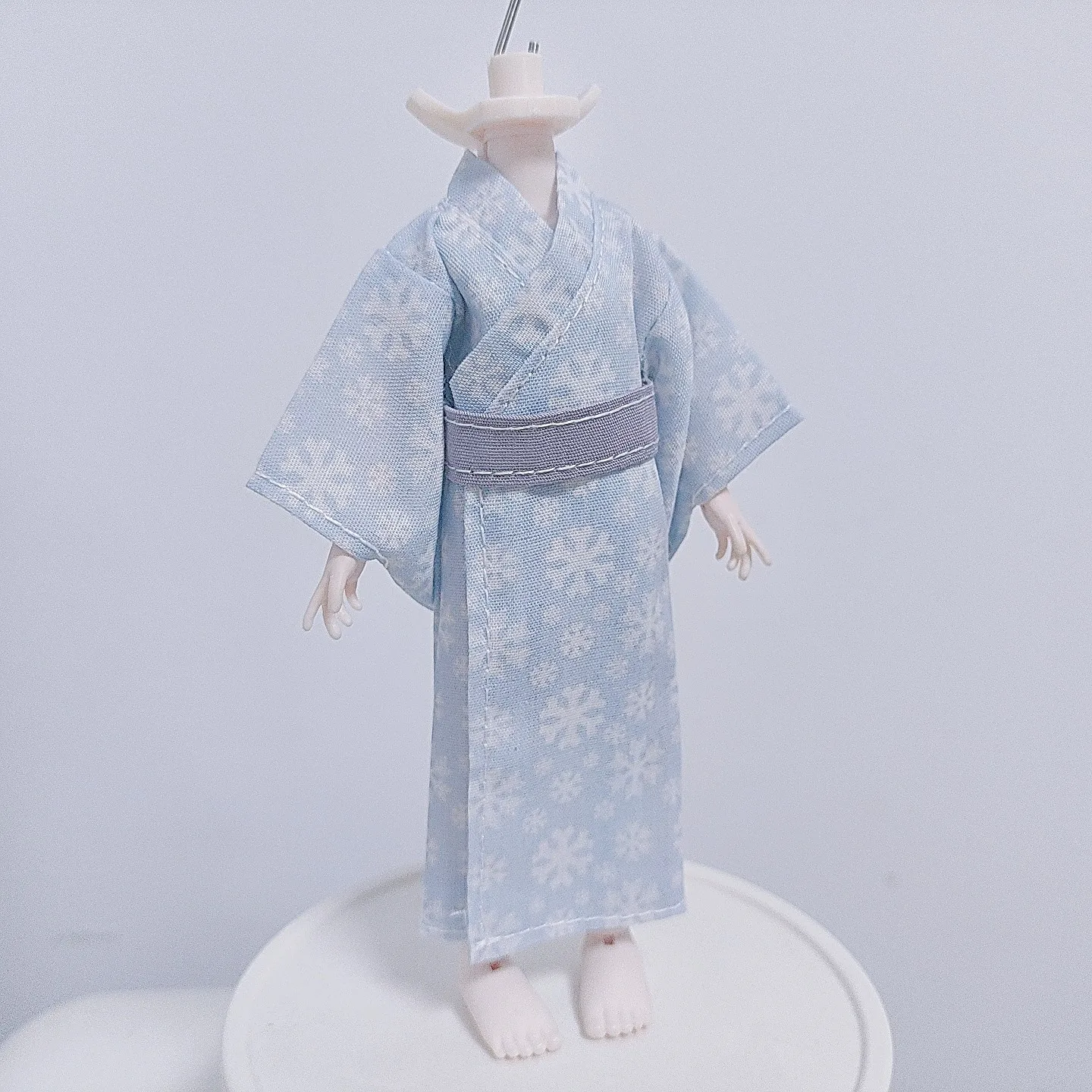 

Кимоно для кукол Bjd, традиционный японский наряд с узором снежинок, комплект аксессуаров для кукол Ob11, Ob22, P9, Gsc.