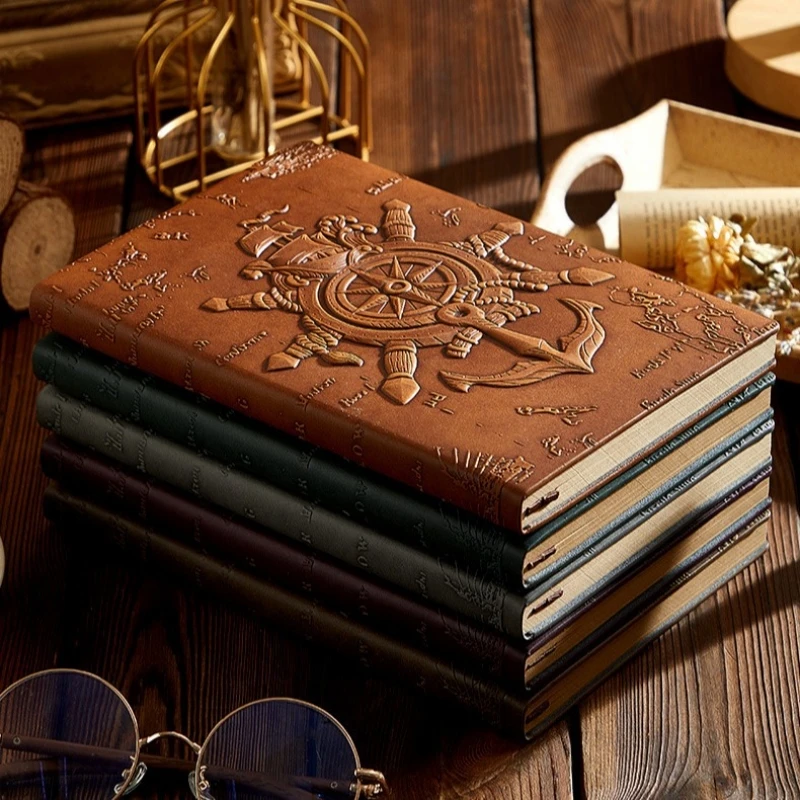 A5 Retro Notebook Thick inner pages writing notebooks memo book office account book Learning supplies student diary book gifts view 6