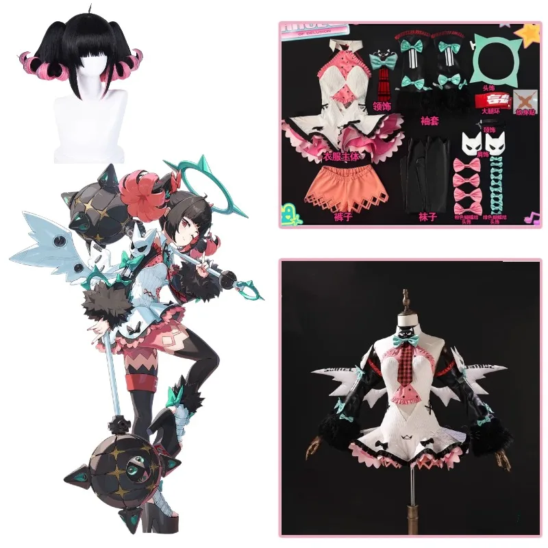 

Nangong Yu Costume Women Game Zenless Zone Zero Cosplay ZZZ Halloween Carnival Comic Role Play Uniform Dress Wig Wings Set
