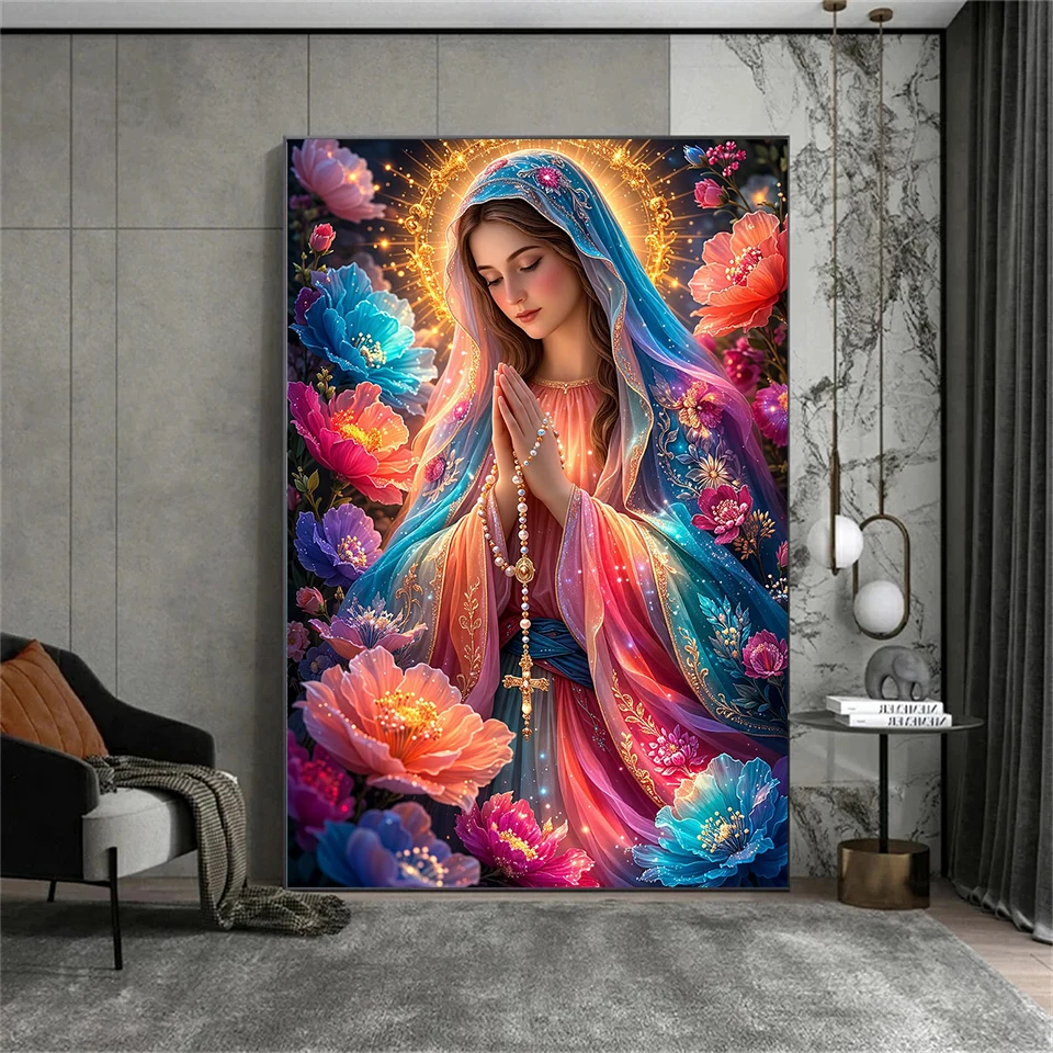 Virgin Mary Mother of Jesus Di - Embroidery Jesus ulasan dan harga