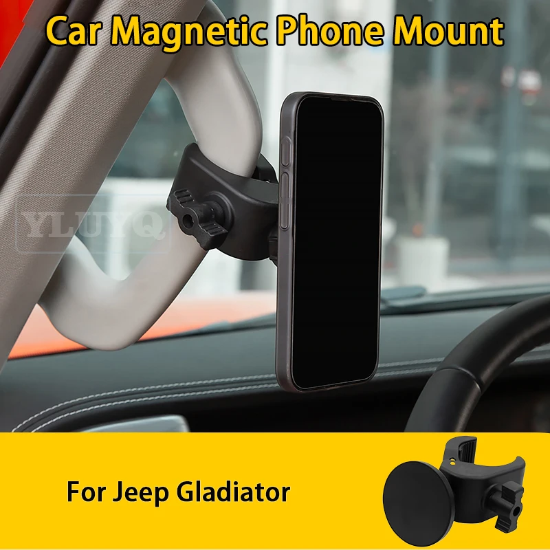 

For Jeep Gladiator car magnetic phone holder, gravity navigation mount, central dashboard, A-pillar, car interior accessory
