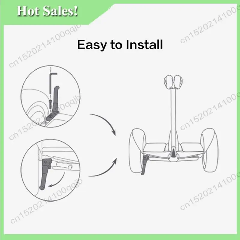 

-FDDT 2X For Segway Ninebot Self-Balancing Scooter Kickstand, Folding Portable Kickstand For Ninebot S Black And White