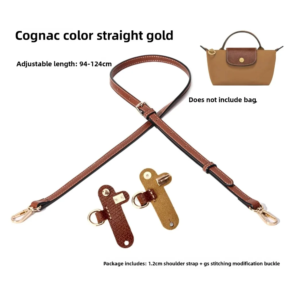 1 Set Bag Strap For Longchamp Mini Punch-free Genuine Leather Shoulder Strap Set Transformation Crossbody Strap Bag Accessories