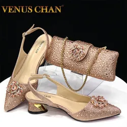 Chaussures Venus Chan pour femmes, design creux italien, sac assressentien champagne, document MMobAfrican, sandales confortables pour dames pour la fête