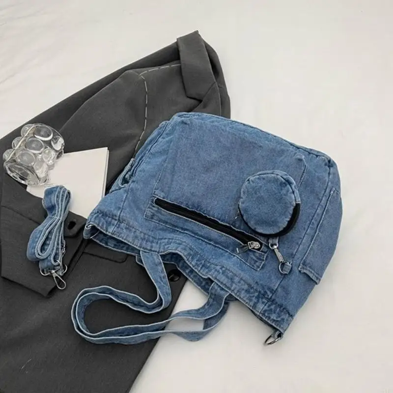 

Fashionable Blue Jeans Handbag for Women Spacious and Versatile for Everyday 547A