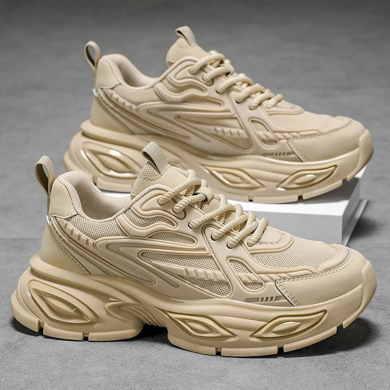 Men's shoes 2026 spring new fashionable thick soled dad shoes men's sports and leisure shoes trendy shoes